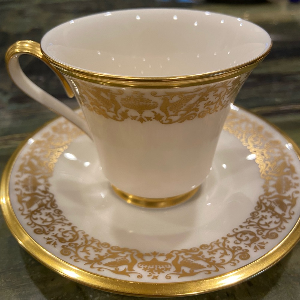 10 Lenox Tuscany Cup and Saucer Sets- Excellent Condition